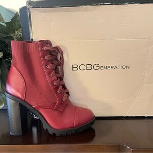BCBGeneration Red Booties! Never worn with box.